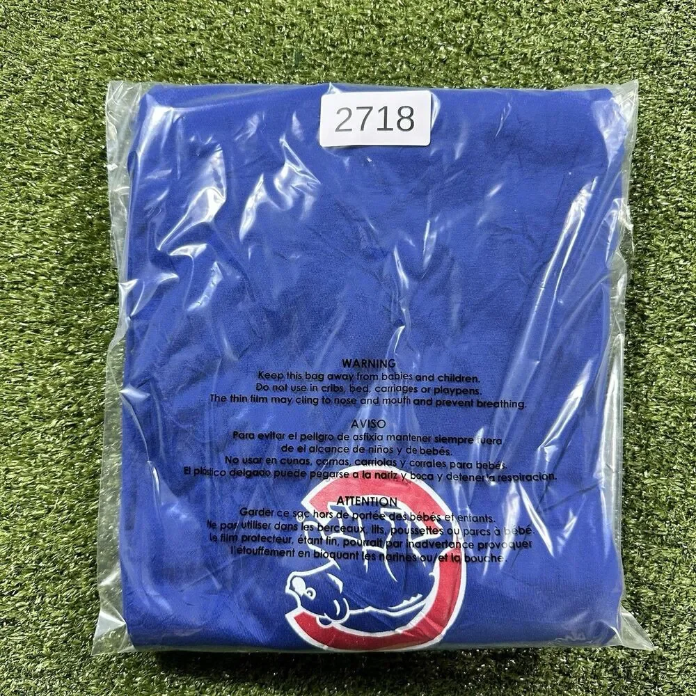 Fanatics Chicago Cubs T-Shirt Men, Blue, Long Sleeve, 2XL NWOT